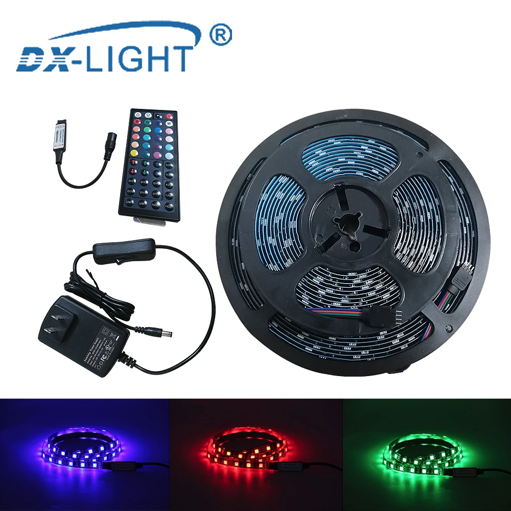 

Wifi LED Strip 12V 5050 RGB LED Strip Light Flexible Tape Ribbon Light Stripes 5M 10M with WIFI/RF/IR Controller Adapter Set Kit