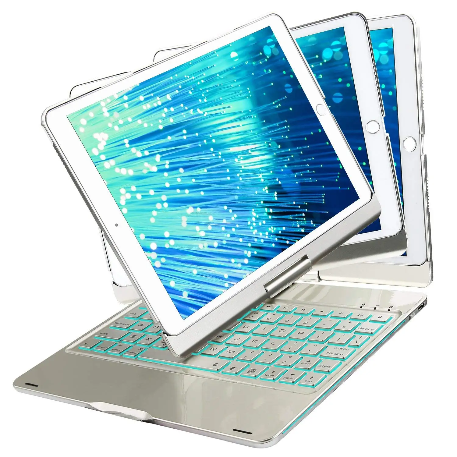 

For Ipad 9.7 inch 360 degree Rotation backlight Bluetooth keyboard