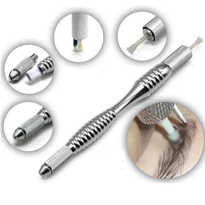 1PC New Microblading Pen Tattoo Machine Permanent Makeup Line Eyebrow Tattoo Manual Pen microblading tools embroidery pen agujas