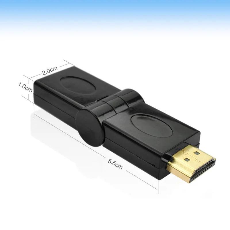 

10Pcs HDMI Male to Female MF 180 90 Degree Angle Rotate Swivel Folding Adapter Converter For Xbox 360 for PS4 PS3 Game TV