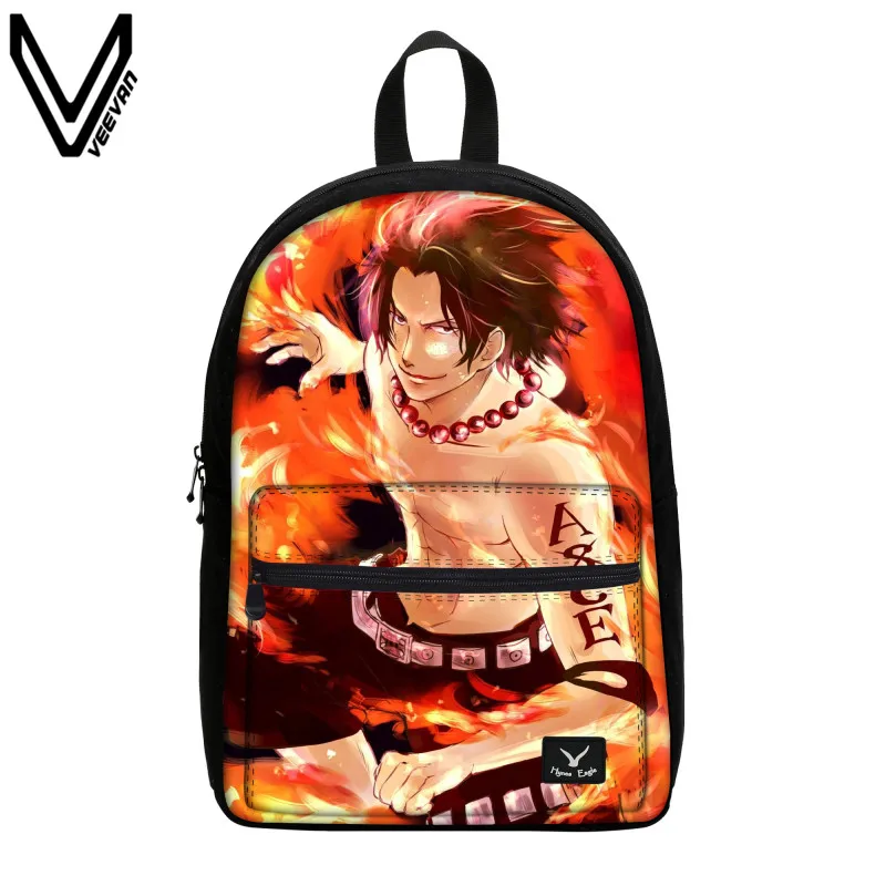 Buy VEEVANV New 3D Anime One Piece Canvas Backpacks Luffy Bags Ace School