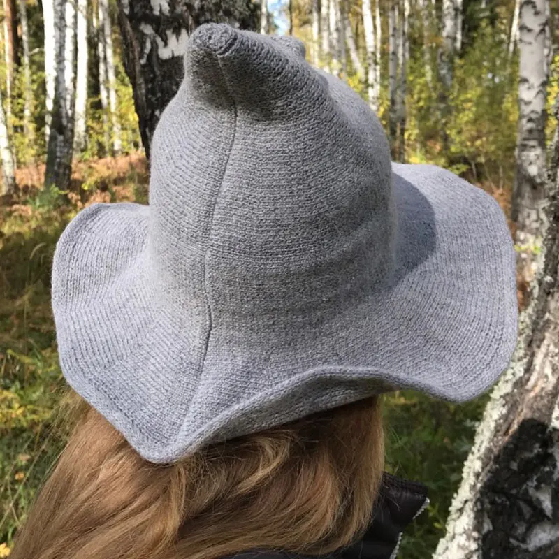 wool witch hat wool witch accessories women men bucket hat women black