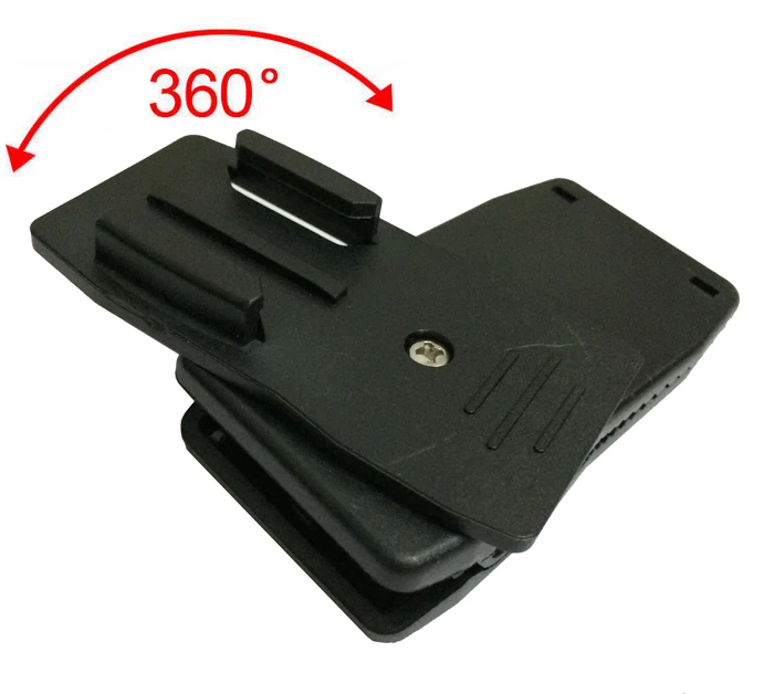 

360 Degree Rotation Backpack Hat Quick Clip Mount Rotatable Fast Clamp Mount Holder for Gopro Hero 4 3+ 3 2 SJCAM