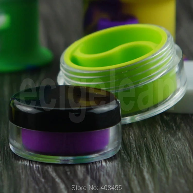 Post 10pcs*3ml Concentrate silicone jar bho dab wax container with acrylic shield Nonstick Goo Free hookah gel oil holder | Дом и сад