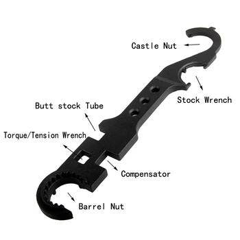 

AR15 Tool M16 M4 Serie Combo Rifle Wrench Combo Multi Tool for Ourdoor Hunting Airsoft 37-0036