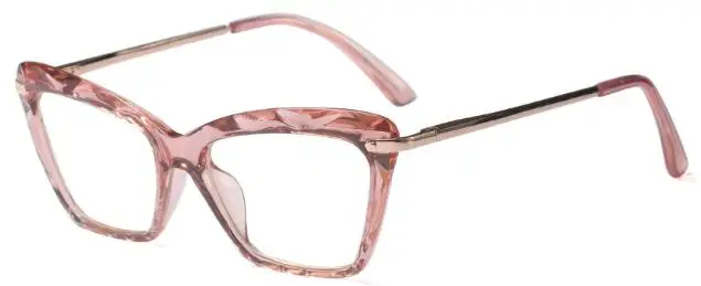 Новинка, известный бренд, дизайнерские модные очки, женские, прозрачная оправа, кошачий глаз, очки, оптические, для девушек, оправа для очков, Oculos - Цвет оправы: C1 red clear