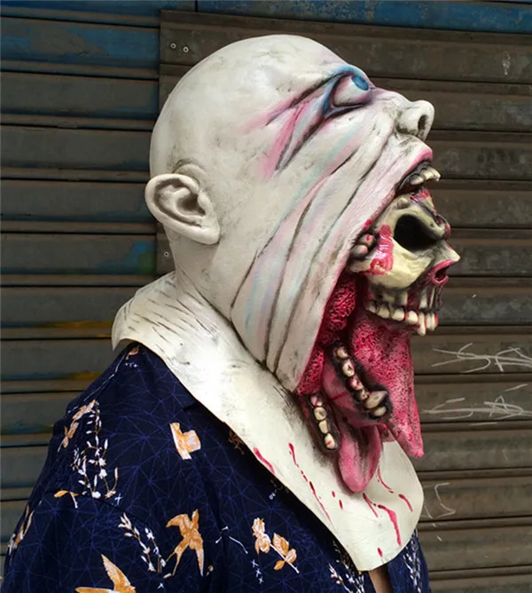 Zombie Mask Soft Rubber Evil Ghost Rot Scary Halloween Party Costume Dress up Gifts - 8