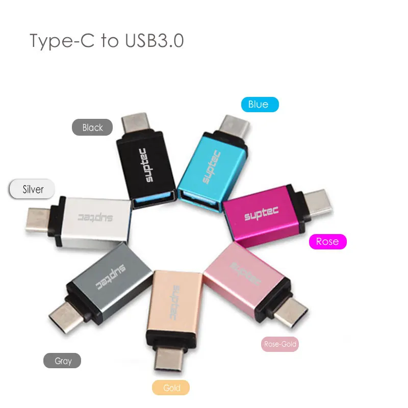 Suptec Тип USB-C мужчина к USB 3.0 Тип c OTG адаптер конвертер USB C разъем для MacBook Samsung S8 oneplus 3 Huawei P10 Meizu