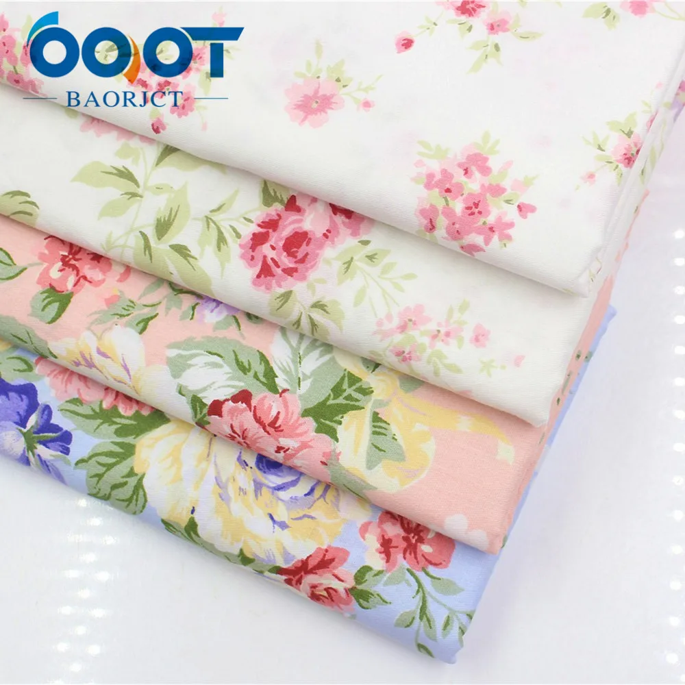 OOOT BAORJCT 178215 50 см * 160 4 стиля на выбор Цветочная хлопчатобумажная ткань сделай сам