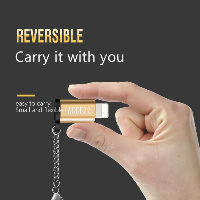 ! Адаптер ACCEZZ Micro USB для Lighting OTG iphone X 6S 7 8 Plus переходник зарядки и синхронизации
