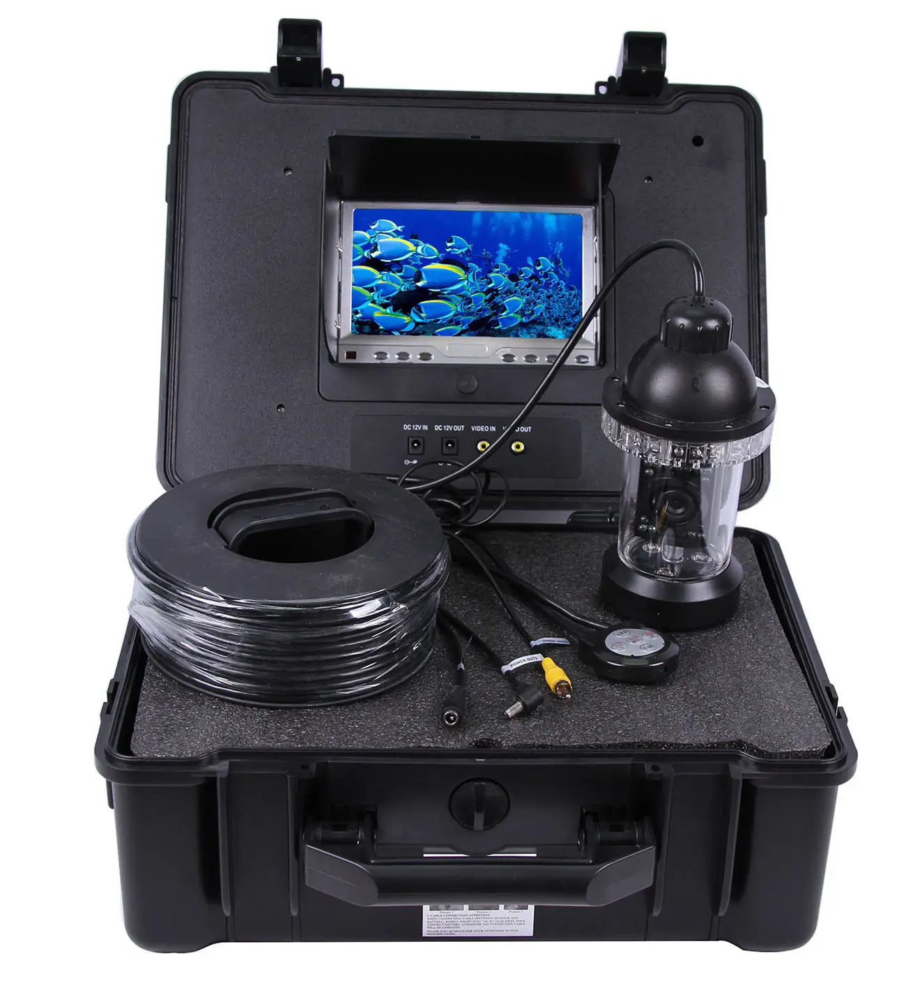 

7Inch TFT LCD 1/3 Sony CCD 1000TVL 18Pcs white LEDs Underwater fishing camera 360degree Fish Finder camera System 20Meters