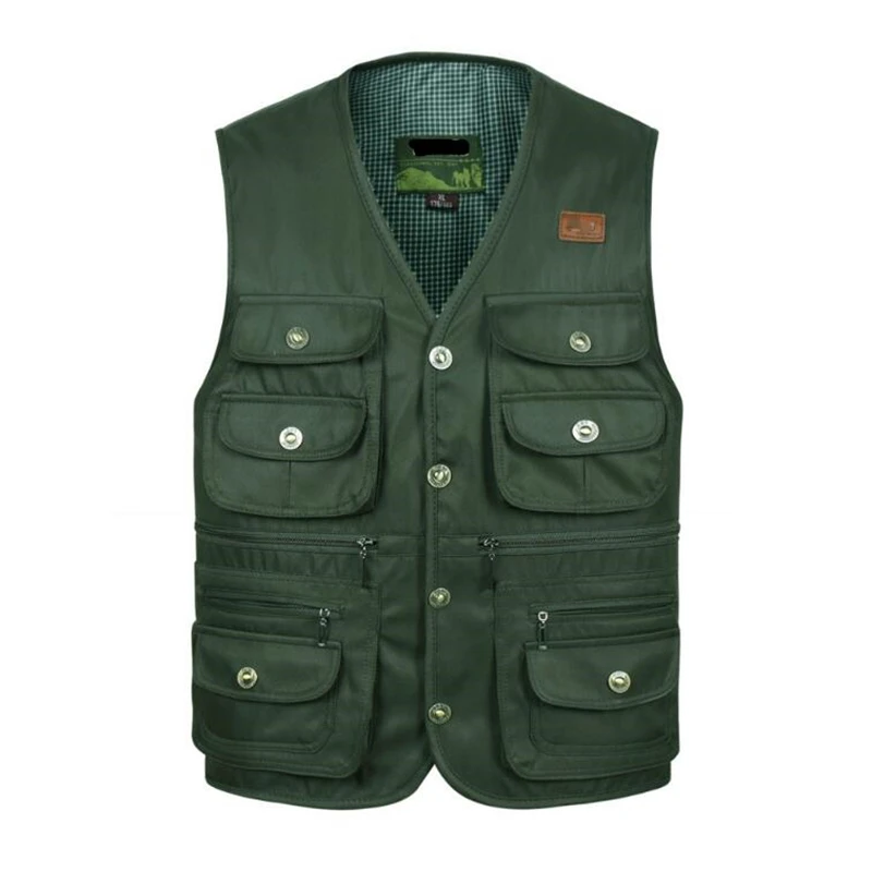 Summer Zipper Vest For Men Spring Autumn Male Casual Breathable Multi
