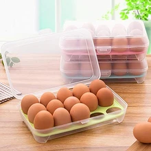Однослойный 15 решетчатый держатель для яиц пластиковый воздухонепроницаемый контейнер пластиковый чехол для хранения 25 см x 15 см x 7 см