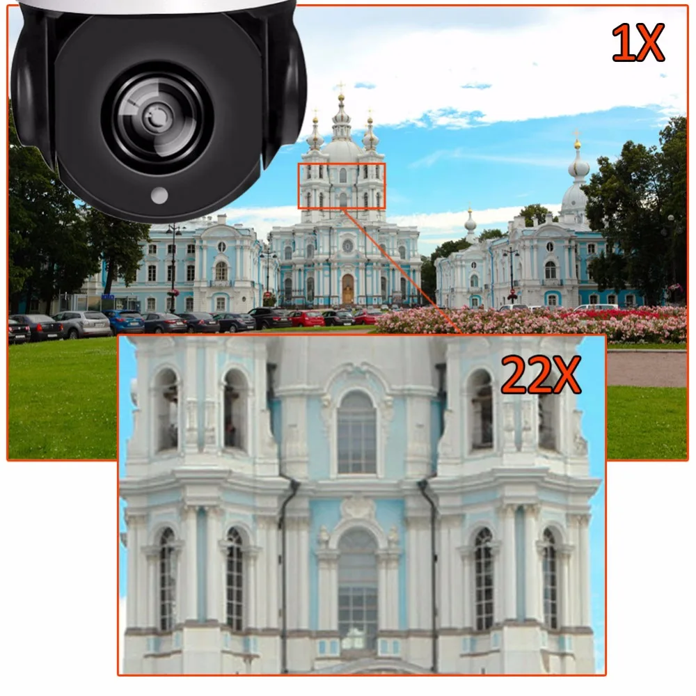 Беспроводная купольная камера видеонаблюдения 3G 4G 1080P Wi Fi IP 22X оптический зум SIM SD