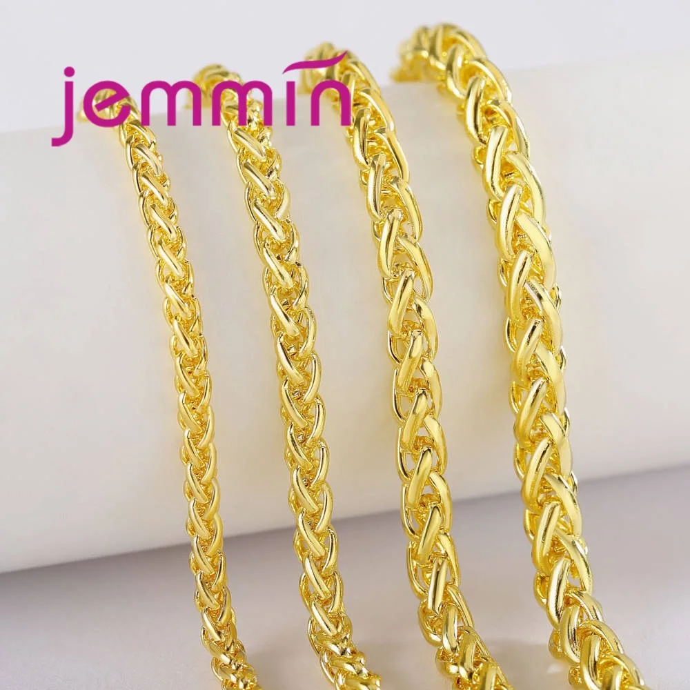 

Fashion Jewelry Lobster Claps Necklace Joyas Women & Men Silver Choker Gold Color 50 CM Length Chain Necklaces