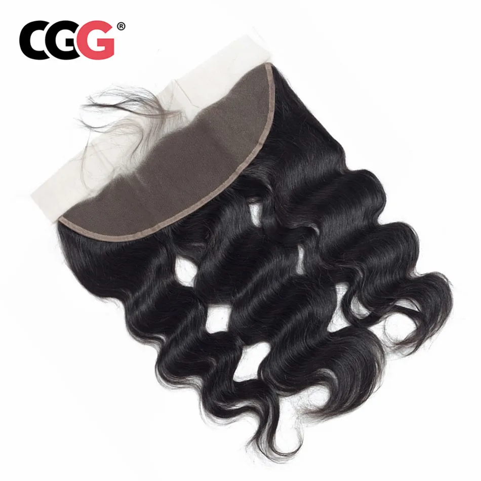 

CGG 13X4 Lace Frontal Body Wave Human Hair Malaysia Non-Remy Human Hair Weaves Natural Color Sew In Hair Extensions 8-20 Inch
