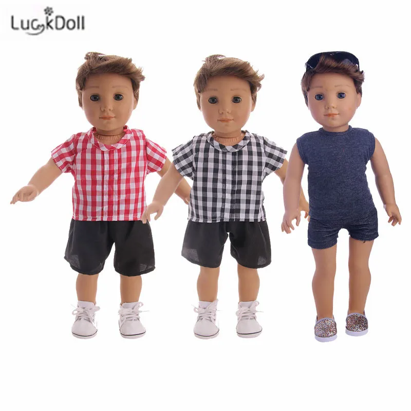 LUCKDOLL повседневный костюм подходит 18 дюймов Американский 43 см Детские аксессуары для кукол, игрушки для девочек, поколение, подарок на день рождения
