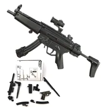 1/6 масштаб 4D HK MP5 Submachine Игрушечная модель пистолета Пазлы Строительные кирпичи пистолет оружие в военном стиле для 12
