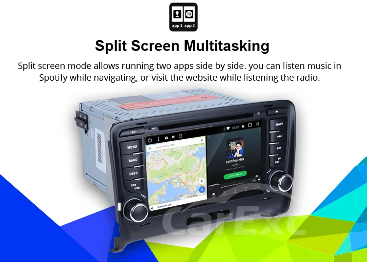 Clearance Android 9.0 Octa Cores Car DVD Player For Audi TT 2006-2012 With Canbus WIFI Radio GPS Bluetooth USB DVD Multimedia DSP Carplay 19