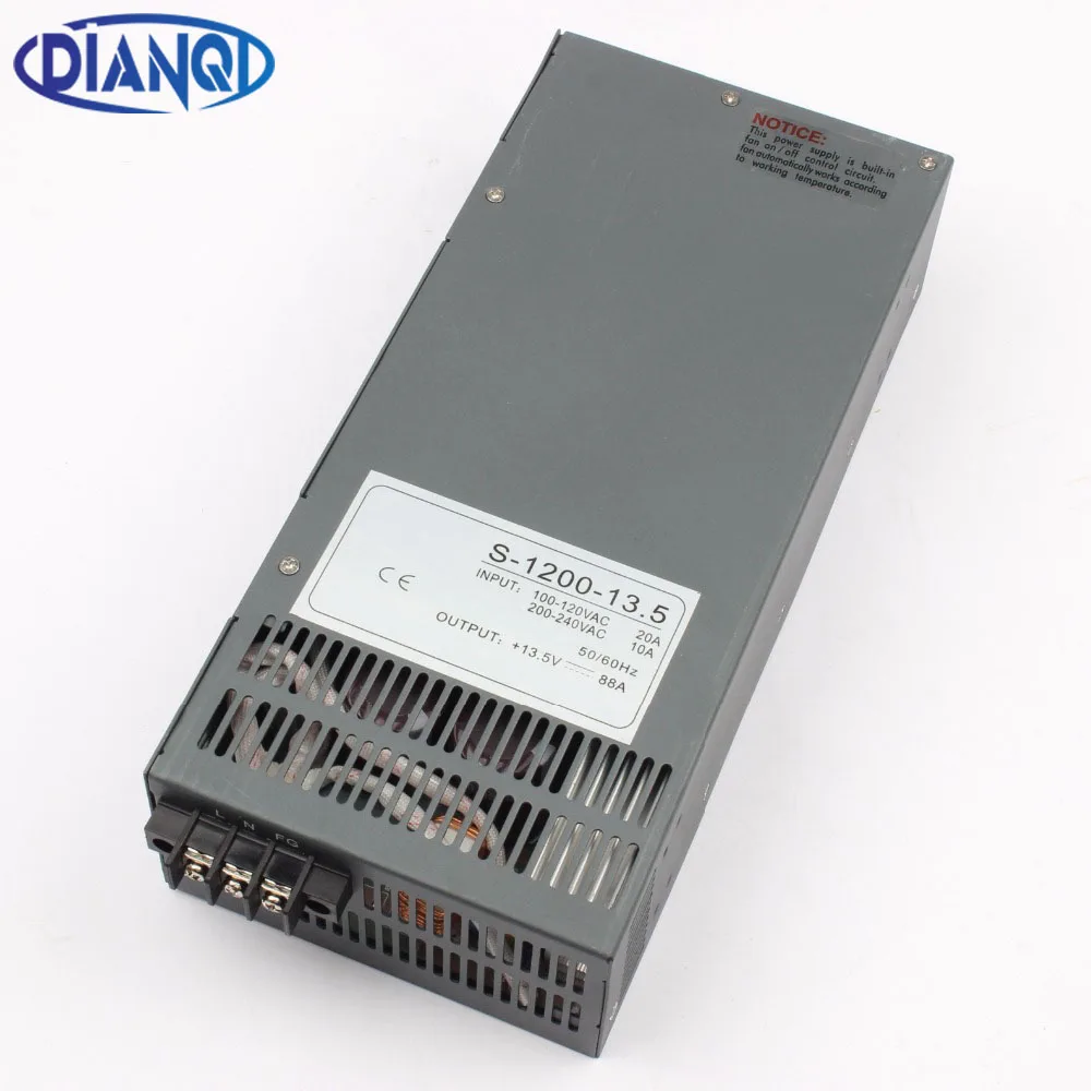 

1200W 13.5V 88A Switching power supply for LED Strip light AC to DC power suply input 110v 220v 1200w ac to dc power supply