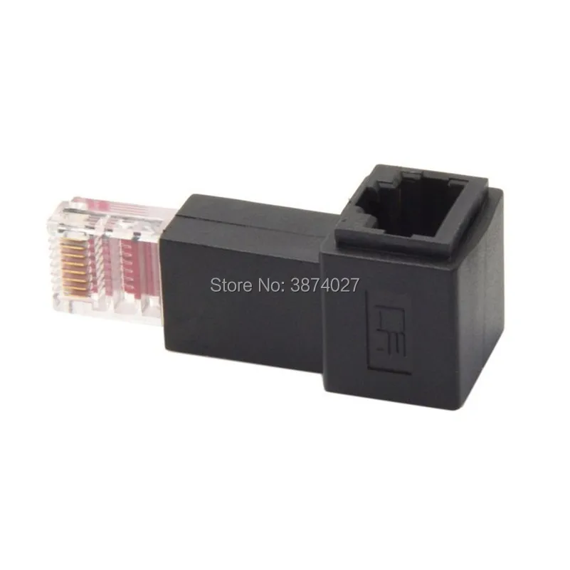 Левый Угловой 90 градусов 8P8C FTP STP UTP Cat 5e папа мама Lan Ethernet Сетевой удлинитель