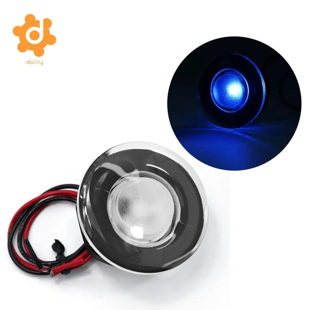 Baoblaze 4 Pieces Waterproof Marine Boat Yacht Blue LED Deck Step Stair Lights 12VDC