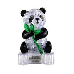 Новый Кристалл Симпатичные панды модель головоломки популярные игрушки для детей DIY здания игрушка в подарок Гаджет 3D