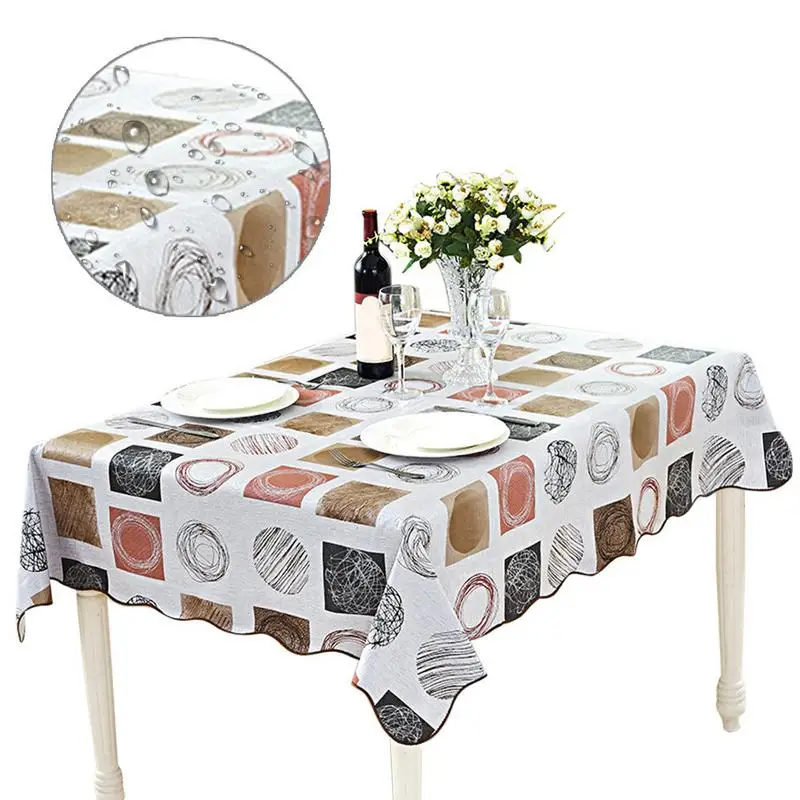 Elegant Oil Proof Waterproof PVC Table Cloth Table Cover Protector PVC