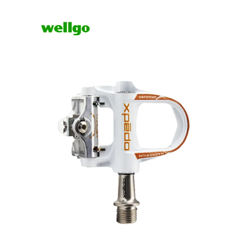 

Wellgo XRF07MC 235g magnesium alloy Road Bicycle clipless Pedals with 2 pairs look keo Compatible cleats self locking pedal