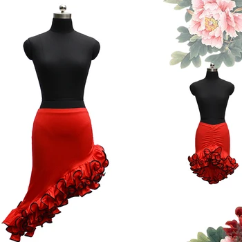 

2018 New Latin Dance Dress For Girls/Women Spandex Cotton Tassel Latin Dance Costumes Cha cha/Rumba/Samba Women Dance Skirt