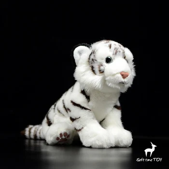 

Soft toy real life plush white tiger doll kids toys birthday gifts tiger model lovely