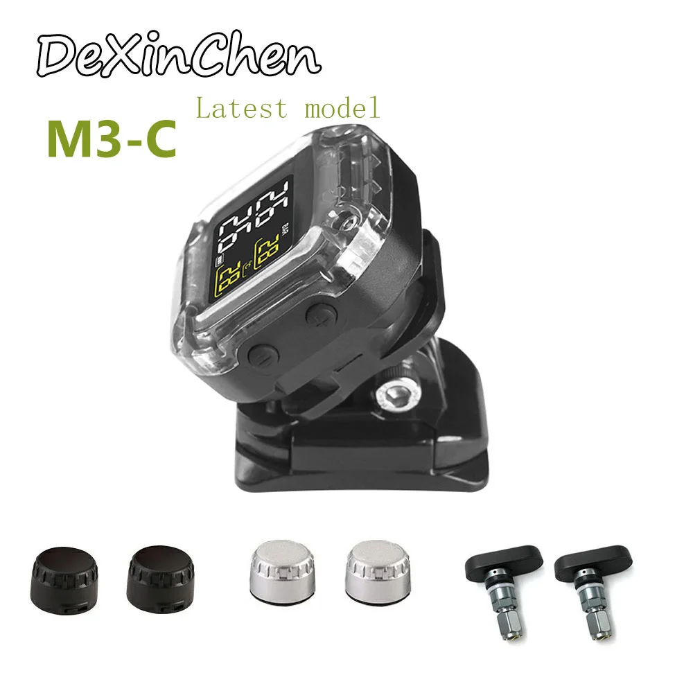 

Motorcycle Tire Pressure Monitoring System Motor waterproof TPMS Wireless LCD Display Internal External sensor For Motor