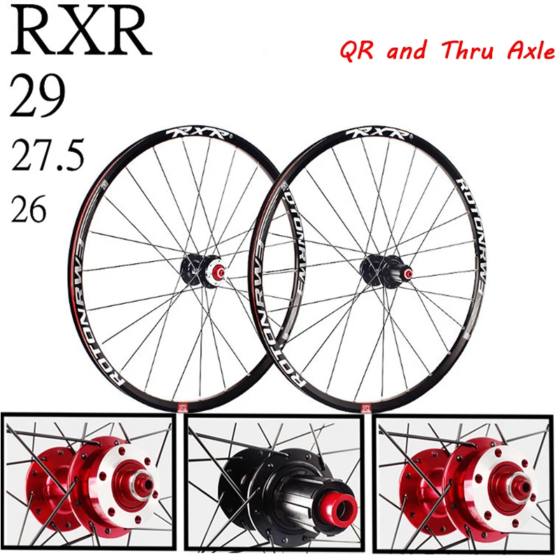 Perfect RXR Mountain Bike Wheelset 26" 27.5" 29" MTB bicycle aluminum Front Rear Rim Wheelsets Fit 7-11 Speed Shimano SRAM Cassette 0 Perfect RXR Mountain Bike Wheelset 26" 27.5" 29" MTB bicycle aluminum Front Rear Rim Wheelsets Fit 7-11 Speed Shimano SRAM Cassette 0
