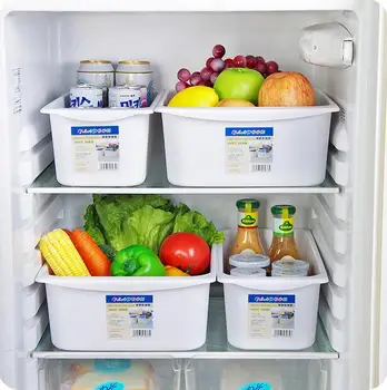 

Kitchen Accessories White Refrigerator Food Storage Box Large Plastic Drawer Box