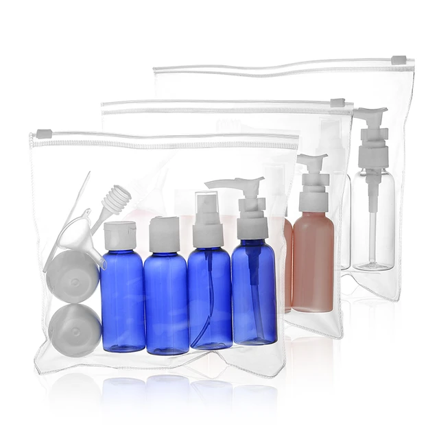 12pc/set 10pc/set Portable Travel Cosmetic Bottle Kit Personal Care Makeup  Container Bottles By Plane Spray Lotion Cream Pump - Travel Bottles Set -  AliExpress