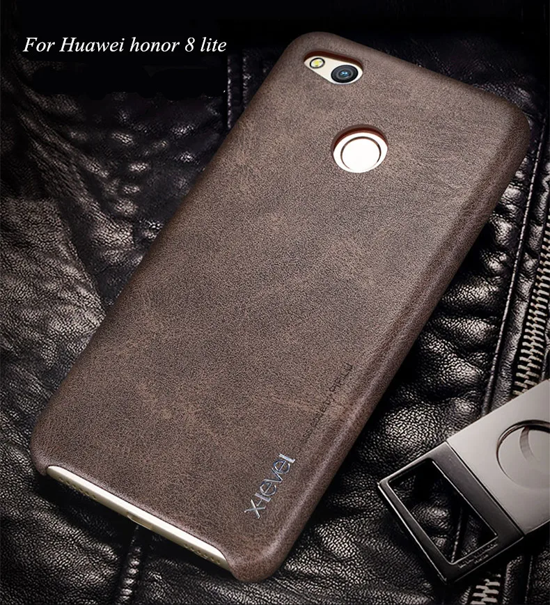 

New thin back cover case For huawei honor 8 lite leather 8lite phone shell Luxury brand original desgin with retail package