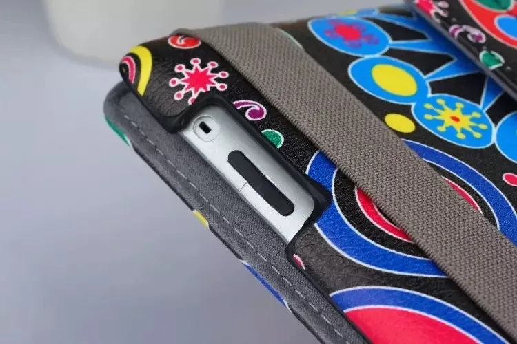 Lovely 360 Degrees Rotate Stand PU Leather Tablet Case For Apple Ipad Air 2 Case Cover For Apple Ipad 6 Flower Girl Strap Case  (43)