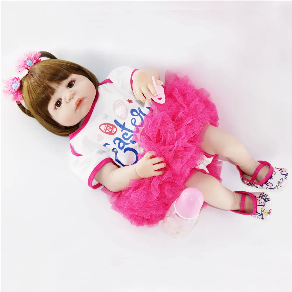 Кукла Bebe кукла принцесса для девочек 22 "57 см Полный винил силиконовые reborn куклы игрушки для детей кукла для ванны подарок настоящий живой