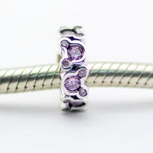 Подходит для бусины Pandora Браслеты и ожерелья стерлингового серебра 925 украшение в виде мыши разделитель подвески для женщин