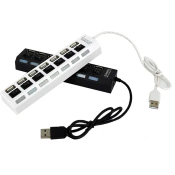 

CARPRIE Usb Hub 2.0 With ON/OFF Switch USB HUB With Power Adapter High Speed For PC Laptop Windows 98 Usb Hub 2.0 7 Port #4 2