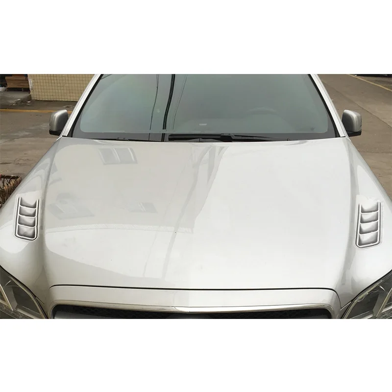 1 set SEEYULE New Arrival 3D Air Vent Style Car Sticker Engine Hood Cover Bonnet Sticker Decoration for Car SUV