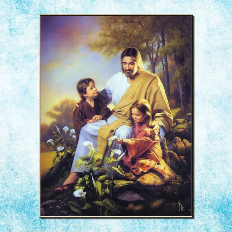 Jesus Christ Motivational Inspirational Art Silk Canvas Poster Print 13x18 24x32 Inches For Living Room Decor-5 | Дом и сад
