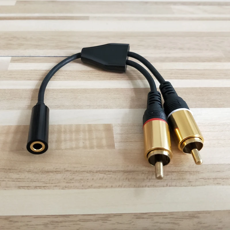 5 шт. стерео аудио кабель 18 см 3 &quotМама 2RCA папа|audio cable|stereo audio cable3.5 male female |