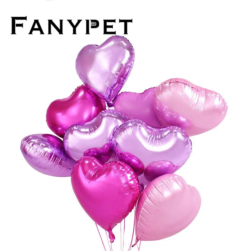 

50pcs/lots wholesales 18 inch heart shape foil balloon cartoon balloon birthday Party decoration Children's toys globos baloes