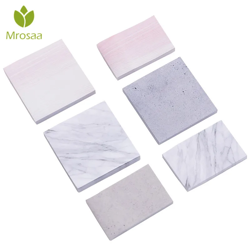 1 шт. креативная мраморная цветная самоклеящаяся блокнот Каменный Стиль Липкие