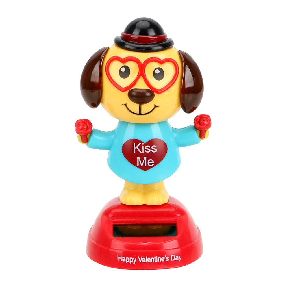 Dog LEEPEE автомобиль орнамент качели мультфильм кукла на солнечных батареях качающаяся Танцующая игрушка подарок для детей украшения для приборной панели автомобиля милые животные - Название цвета: Dog
