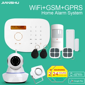 

Special offer GSM alarm system mobile APP control gsm intruder alarm work with wifi IP cameras burglar alarm system