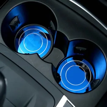 

2pcs Car Cup Holder Cover Mat Trim Stainless Accessories For Alfa Romeo Giulia Stelvio 2017 Car-styling