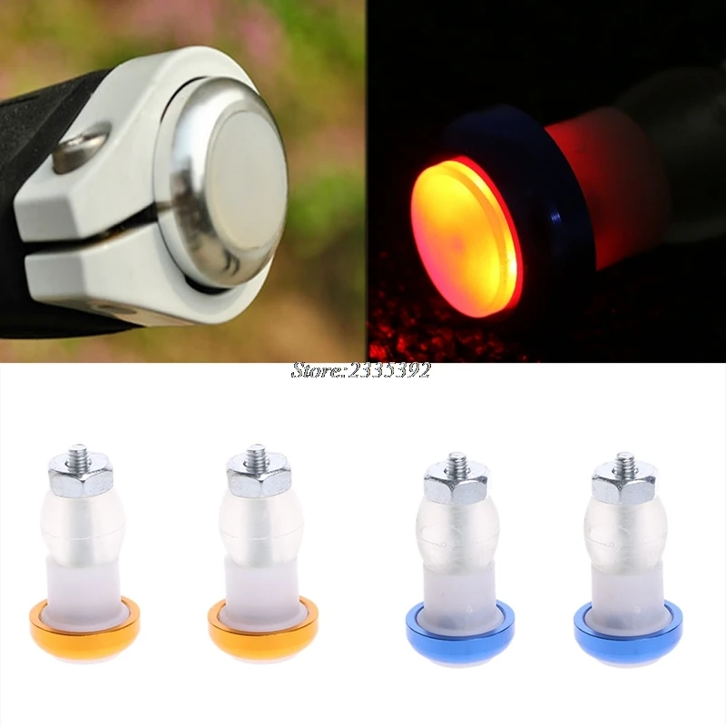 

1Pair Bicycle Bike Handle Bar End Plug 2 mode Red Light LED Warning Safety Lamp 5 Type