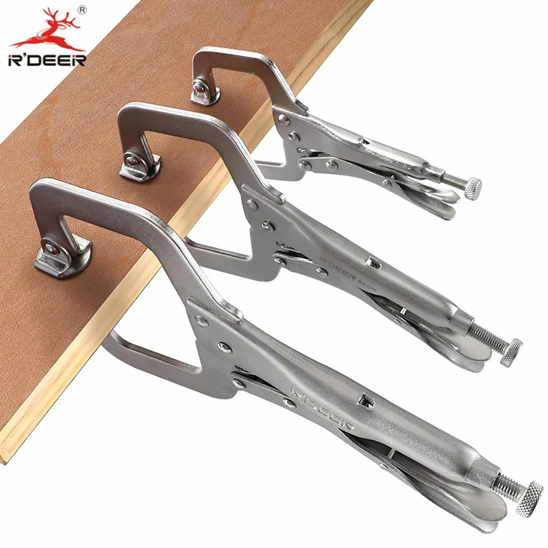 

1PC Locking Pliers 7" 9" 11" 18" C Clamp CR-V Adjustable Welding Pliers Activity Claw Grip Pliers